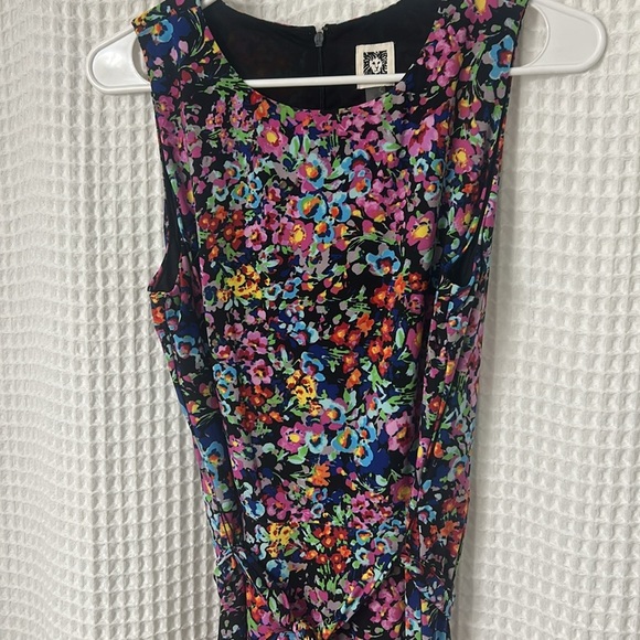 Anne Klein Floral Belted Sleeveless Midi Dress Size 10 - Picture 2 of 9